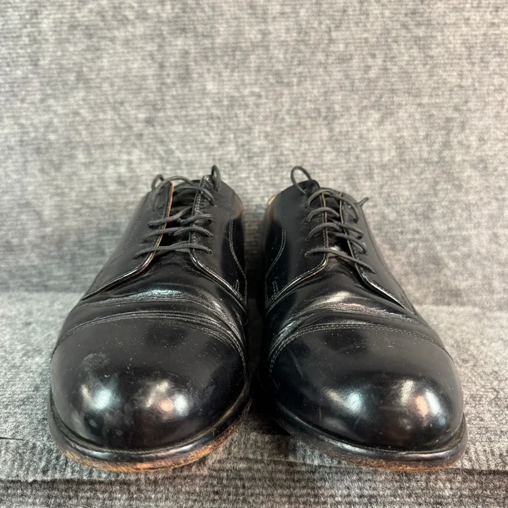 Bostonian Classics Mens Black Leather Cap Toe Lace Up Dress Shoes Oxfords 8D